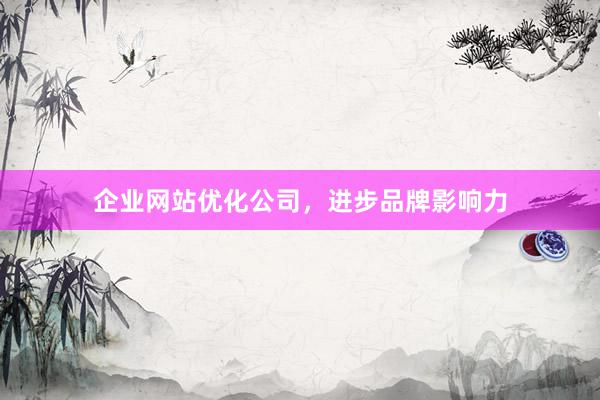 企业网站优化公司，进步品牌影响力